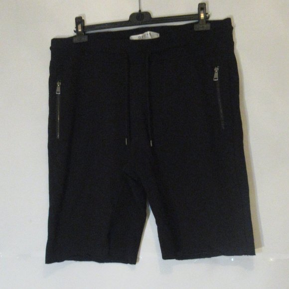 Guess sweatshirt black shorts men 3 zipped up pockets - Picture 1 of 9